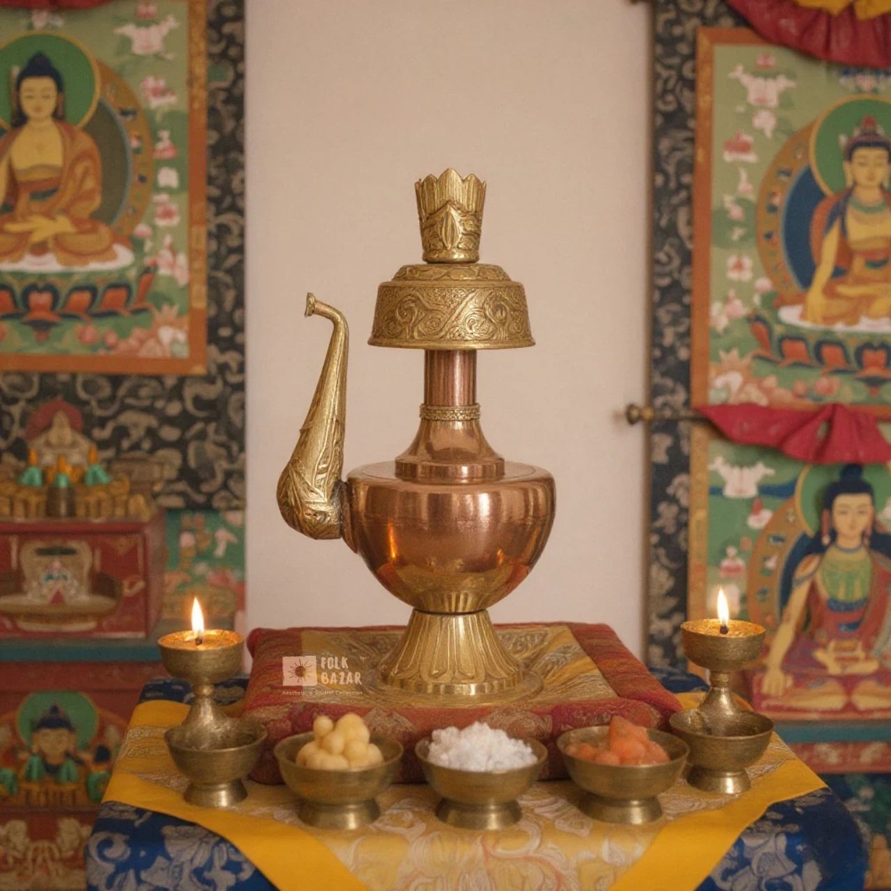 Fine Copper and Brass Bhumpa